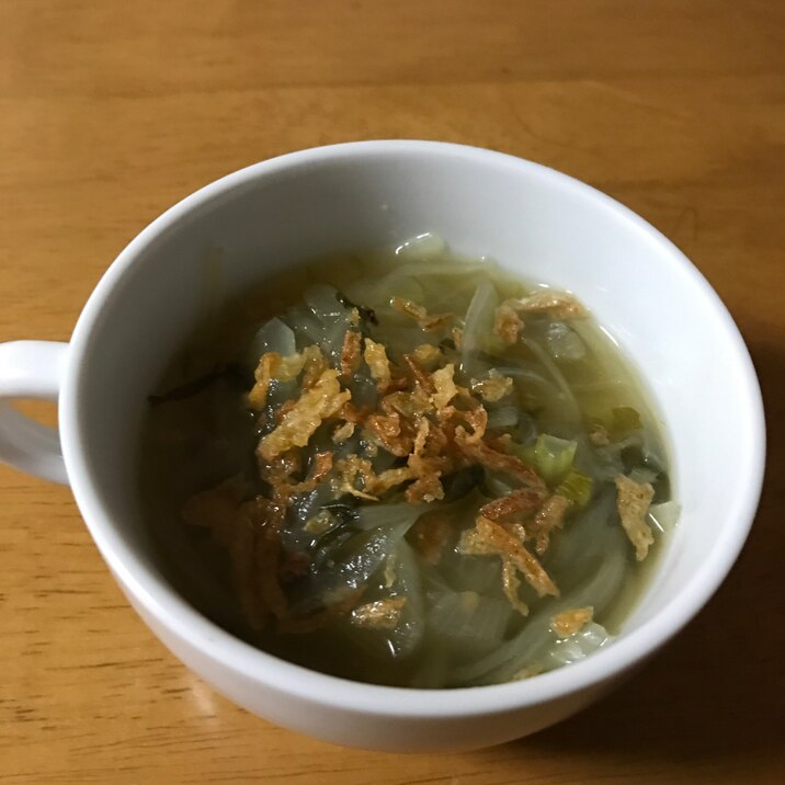 小松菜入りオニオンスープ